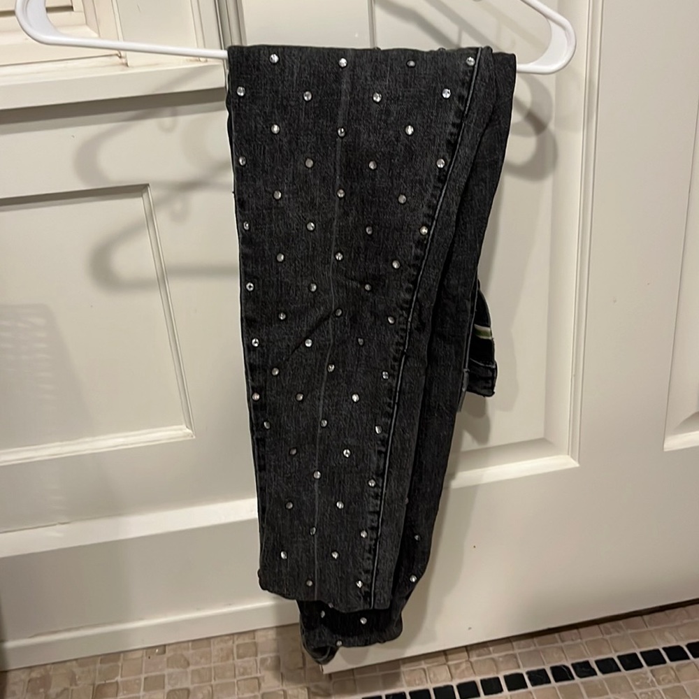 Anthropologie Pilcro black jeans. Size 25. Sequence studs!